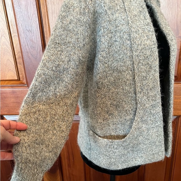 Peruvian Link Alpaca Wool Collection Taupe & Gray Open Front Cardigan Small - Picture 4 of 13